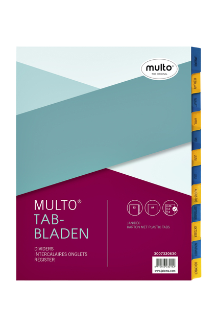 TABBLADEN MULTO 7320630 A4 23R KARTON JAN-DEC CH
