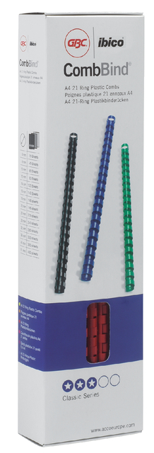 BINDRUG GBC 6MM 21RINGS A4 ZWART
