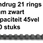 BINDRUG GBC 8MM 21RINGS A4 ZWART