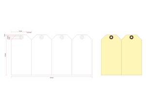 LABEL HF2 NR5 55X110MM KARTON 200GR CHAMOIS