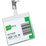 BADGE DURABLE 8003 MET CLIP 60X90MM