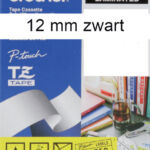 LABELTAPE BROTHER TZE-231 12MMX8M WIT/ZWART