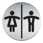 INFOBORD PICTOGRAM DURABLE TOILETEN D/H ROND 83MM