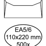 ENVELOP HERMES BANK EA5/6 110X220 80GR WIT