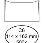 ENVELOP HERMES BANK C6 114X162 80GR WIT