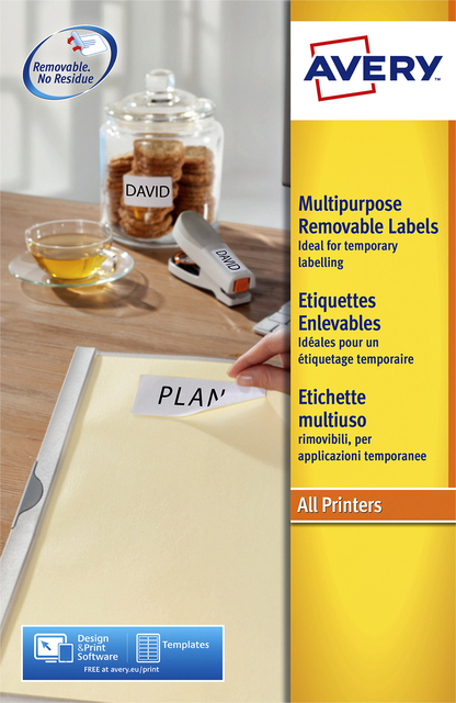 ETIKET AVERY ZWECK L6025REV-25 63.5X46.6MM 450ST