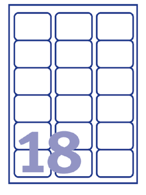 ETIKET AVERY ZWECK L6025REV-25 63.5X46.6MM 450ST