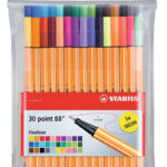 FINELINER STABILO POINT 88 ASS MET 5ST NEON
