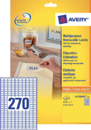 ETIKET AVERY L4730REV-25 17.8X10MM 6750ST