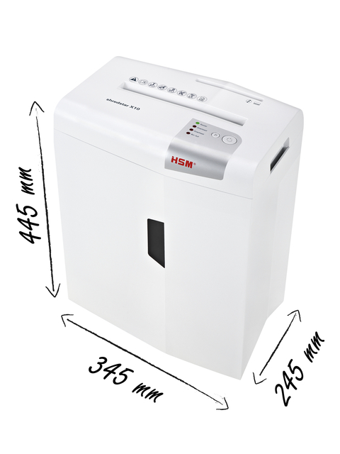 PAPIERVERNIETIGER HSM SHREDSTAR X10 4.5X30MM + CD