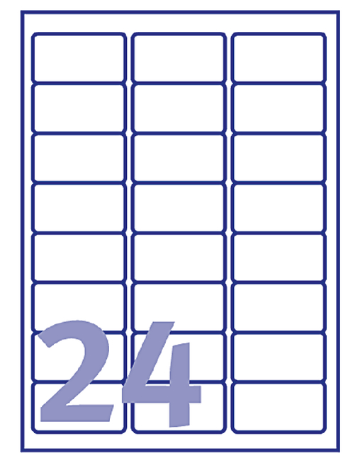 ETIKET AVERY L7159-250 63.5X33.9MM 6000ST