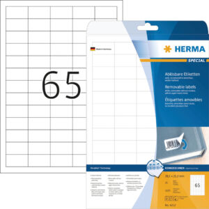 ETIKET HERMA 4212 38.1X21.2MM VERWIJDERB WT 1625ST