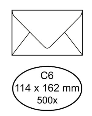 ENVELOP BANK C6 114X162 70GR WIT