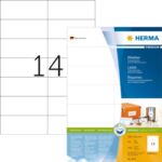 ETIKET HERMA 4674 105X42.3MM PREMIUM WIT 1400STUKS
