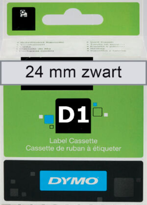 LABELTAPE DYMO 53710 24MMX7M D1 TR/ZWART
