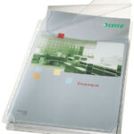 SHOWTAS LEITZ HARMONICA MET KLEP BOVEN A4 PVC