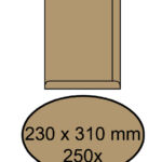 ENVELOP AKTE 230X310MM ZELFKL 90GR BRUIN