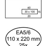 ENVELOP QUANTORE VENSTER VR EA5/6 110X220 80GR ZK