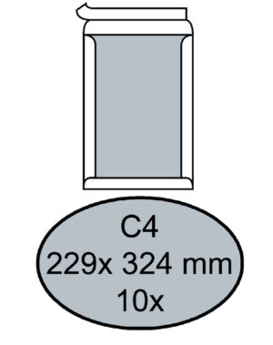 ENVELOP QUANTORE BORDRUG C4 229X324 120GR ZK WIT