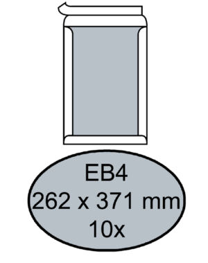 ENVELOP QUANTORE BORDRUG EB4 262X371 120GR ZK WIT