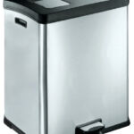 AFVALBAK RVS 2X30LITER MET KUNSTSTOF BINNENBAK