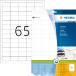 ETIKET HERMA 8629 38.1X21.2MM PREMIUM WIT 650STUKS