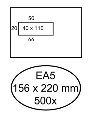 ENVELOP HERMES VENSTER EA5 VL ZK 80GR 50ST