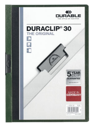 KLEMMAP DURABLE 2200 A4 PL/TR 3MM DONKERGROEN