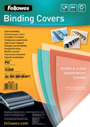 VOORBLAD FELLOWES A4 PVC 300MICRON TRANSPARANT