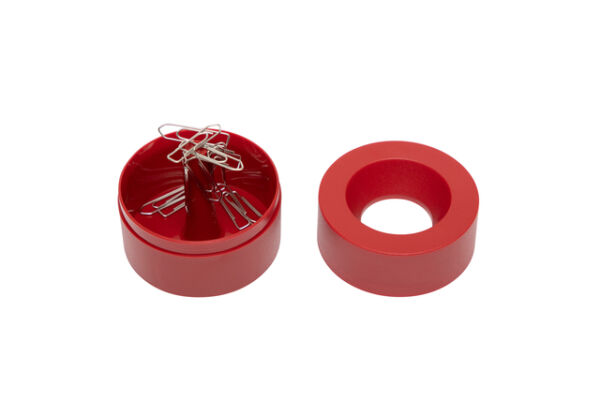 PAPERCLIPHOUDER MAUL 30123 MAGNETISCH 6CM ROOD