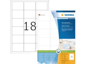 ETIKET HERMA 4265 63.5X46.6MM PREM WIT 1800STUKS