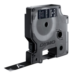 LABELTAPE DYMO 1978365 12MMX3M D1 ZWART/WIT