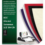 VOORBLAD FELLOWES A4 LEDERLOOK ROYAL BLAUW