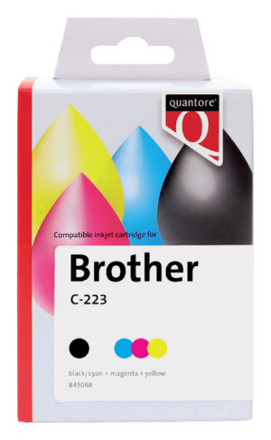INKCARTRIDGE QUANTORE BRO LC-223 ZWART 3 KLEUREN