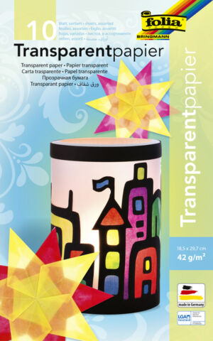 TRANSPARANT PAPIER FOLIA 18X29,7CM 42GR