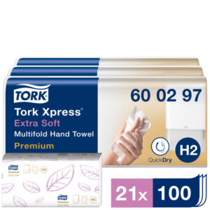 HANDDOEK TORK H2 600297 PREMIUM 2LAAGS 21X34CM