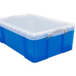 50 LITRE TRANS BLUE PLASTIC STORAGE BOX
