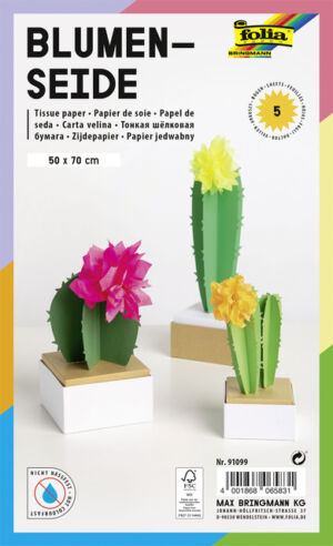 ZIJDEVLOEIPAPIER FOLIA 50X70CM 20GR NEON ASSORTI