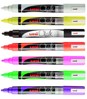 KRIJTSTIFT UNI-BALL CHALK ROND LICHTBLAUW