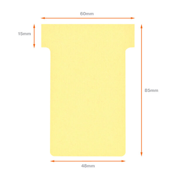 PLANBORD T-KAART NOBO NR 2 48MM GEEL