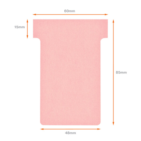 PLANBORD T-KAART NOBO NR 2 48MM ROZE