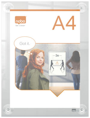 INFOBORD NOBO PREMIUM PLUS A4 ACRYL VERPLAATSBAAR