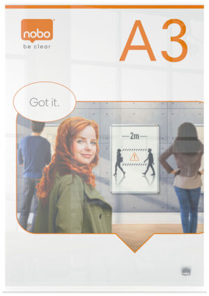 INFOBORD NOBO PREMIUM PLUS A3 ACRYL VRIJSTAAND