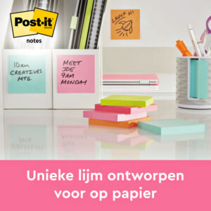 MEMOBLOK 3M POST-IT 655 76X127MM ROZE