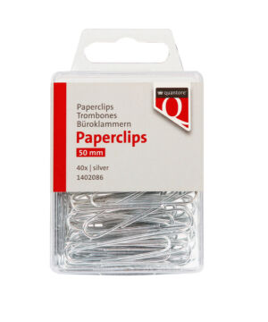PAPERCLIP QUANTORE 50MM ROND ZILVER 40 STUKS