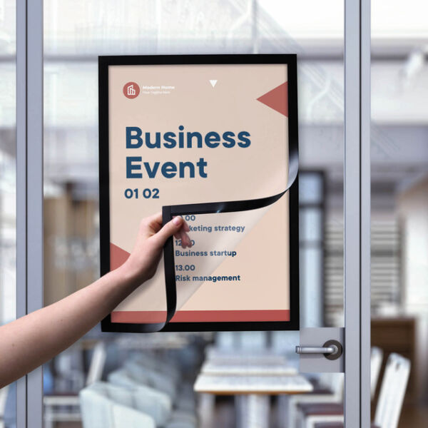 INFOKADER EUROPEL ZELFKLEVEND A3 ZWART