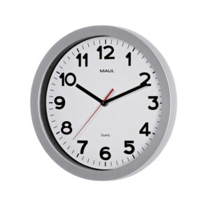 WANDKLOK MAUL STEP QUARTZ Ø30X5CM KUNSTST ZIL/WIT