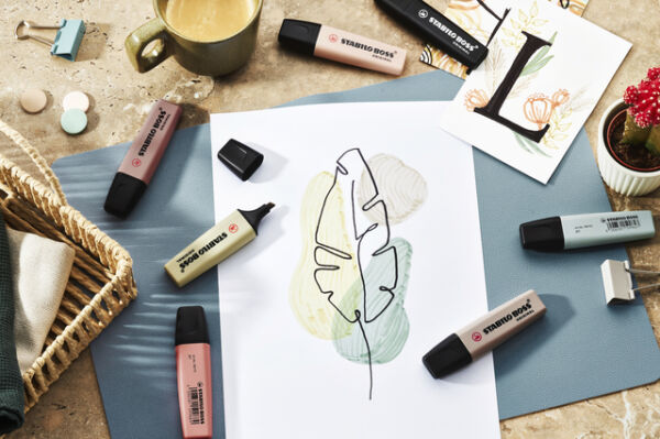 MARKEERSTIFT STABILO BOSS 70/6 NATURE ETUI À 6ST