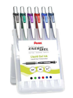 GELSCHRIJVER PENTEL ENERGEL BL77 0.4MM ETUI 6KL