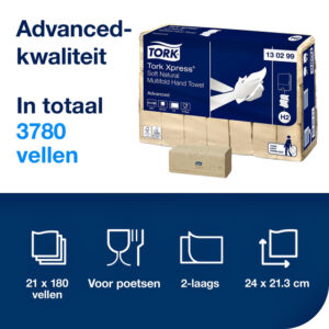 HANDDOEK TORK H2 NATURAL MULTIFOLD ADVANCED 130299